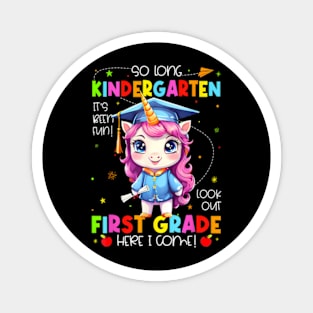 Unicorn So Long Kindergarten Graduation Last Day Of School Magnet